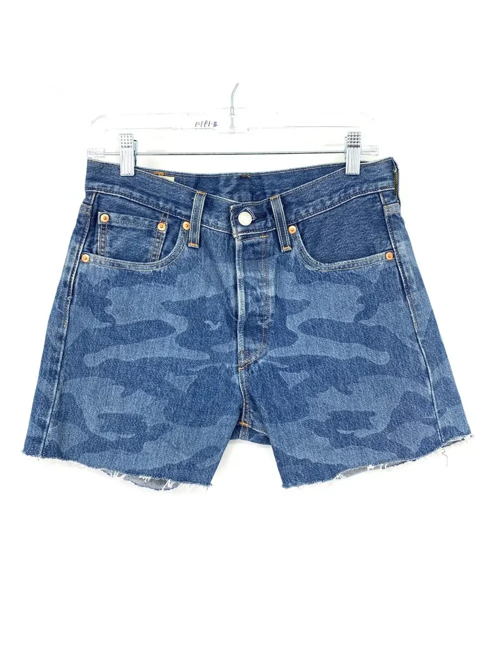 Levis 501 Cut Off Denim Shorts Womens Sz 29